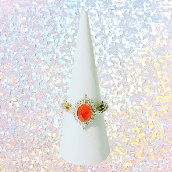 BP Genuine Red Quartz Ring - Rose Gold Plating (Size 7) - Picture 2 of 7